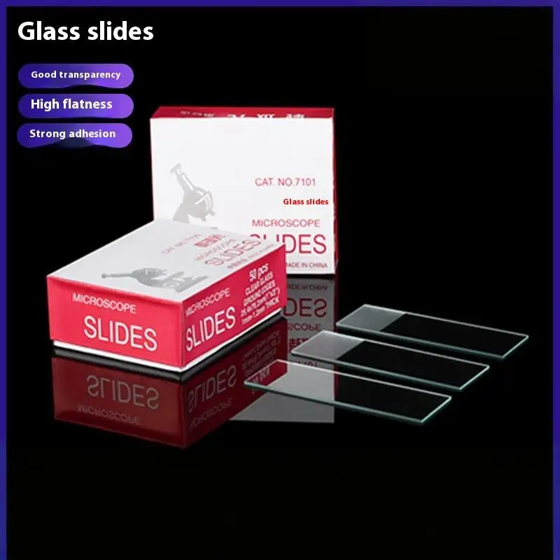 50Pcs/Box Microscope Slides Blank Biology Glass Slide For Basic Biological Science 25.4x76.2MM DIY Accessories