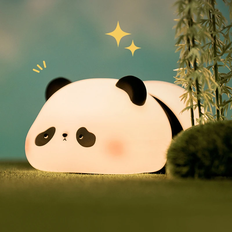Panda LED Night Light Touch Sensor Cartoon Kid's Nightlights Silicone Child Holiday Christmas Gift Bedside Lamp Bedroom Decor - Image 6