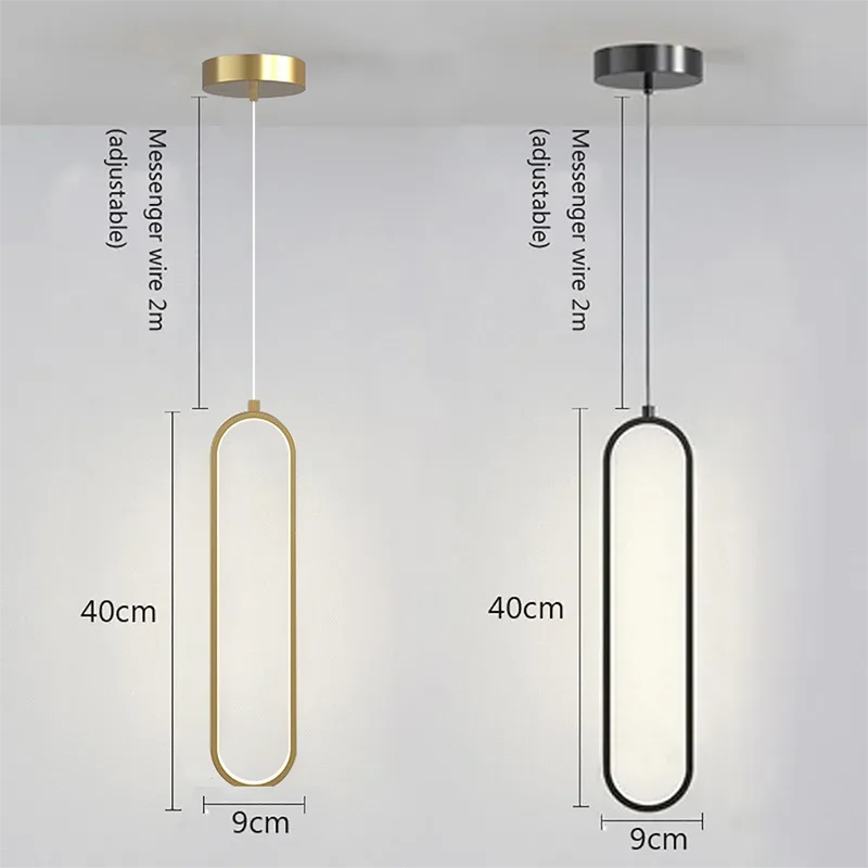 Modern Minimalist LED Pendant Light Chandelier For Bedroom Restaurant Living Room Gold Black Hanging Lamps Decoration Led Lustre - Image 5