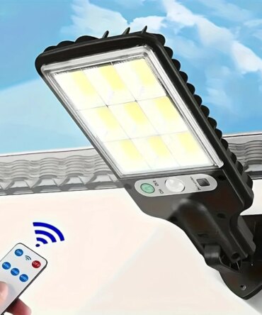 1/2pc Outdoor Solar Lights - 108 COB Solar Wall Lights - 3 Lighting Modes Motion Sensor Light For Garden Wall Patio Path Lightin