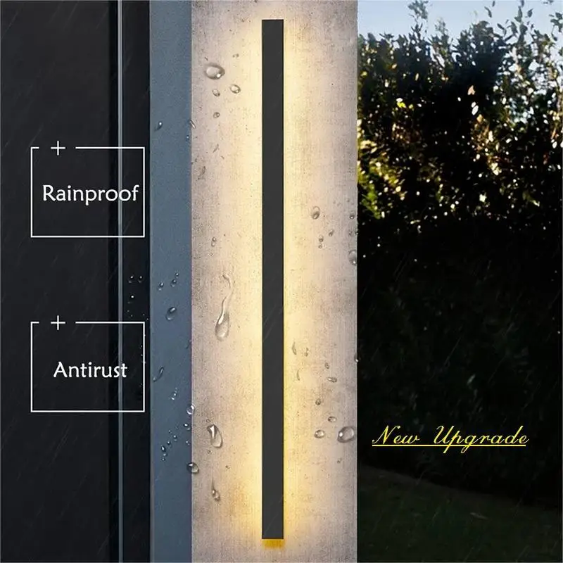 Waterproof outdoor wall light LED long wall light IP65 aluminum Garden villa porch decorative light 110V 220V outdoor lighting - Image 4