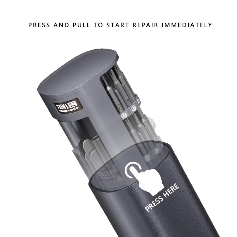 78 in 1 Electric Precision Screwdriver with Rechargeable Battery, 5 Torque Settings,Magnetic S2 Steel Bits,Cordless Repair Kit - Image 3