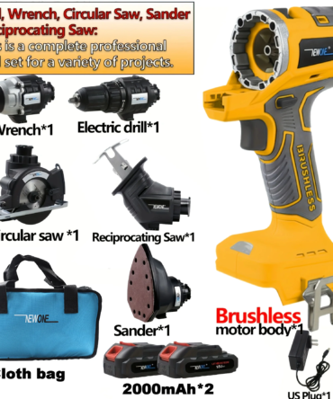 Brushless multifunctional 5-in-1 power tool combination set, a variety of accessories combination is very practical a good gift