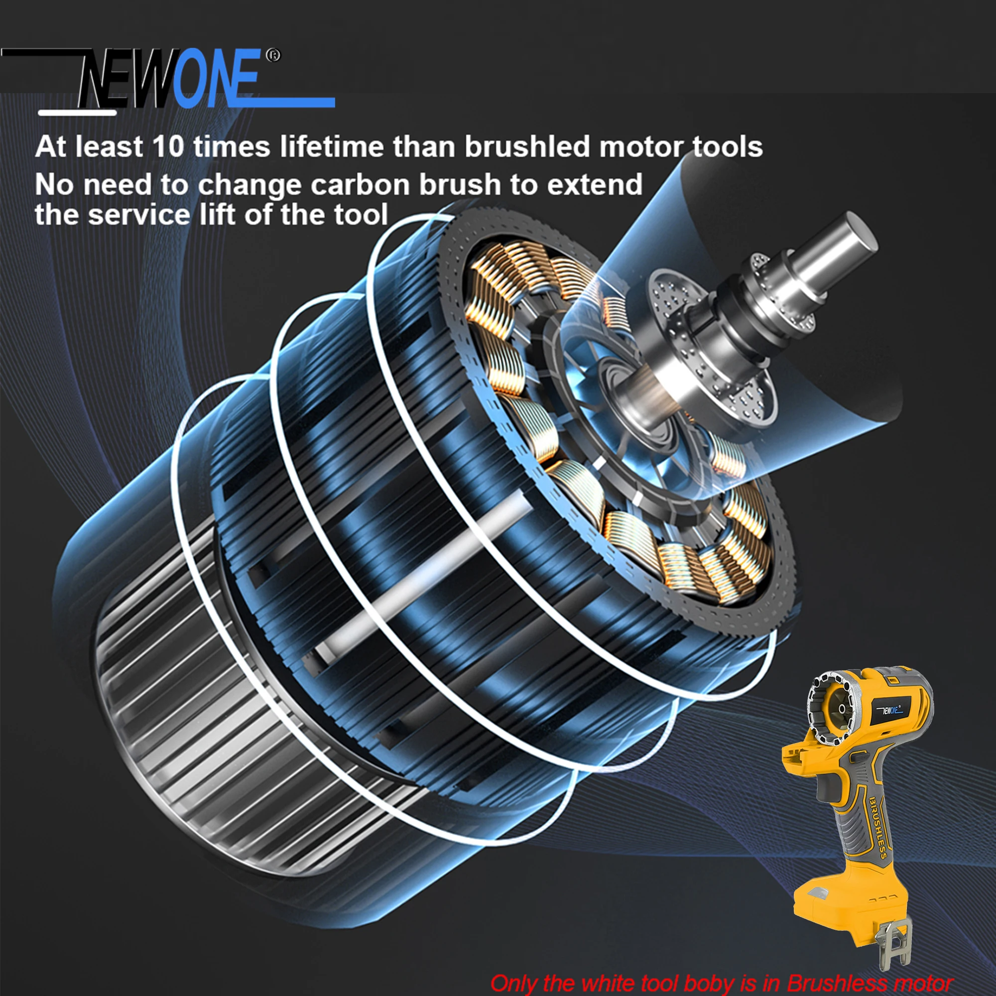 Brushless multifunctional 5-in-1 power tool combination set, a variety of accessories combination is very practical a good gift