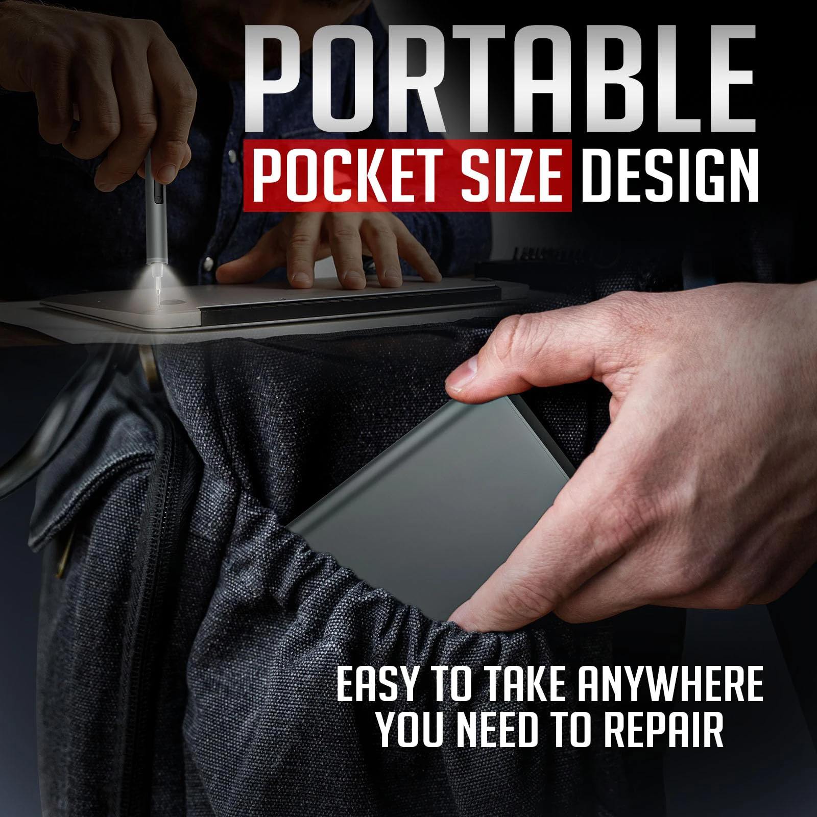 75 in 1 Precision Electric Screwdriver Set Cordless Magnetic Repair Tool Box with LED Light for PC iPhone Camera Watch Glasses - Image 3