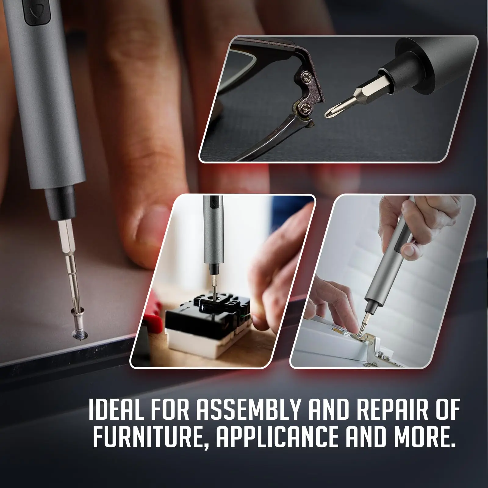 75 in 1 Precision Electric Screwdriver Set Cordless Magnetic Repair Tool Box with LED Light for PC iPhone Camera Watch Glasses - Image 5