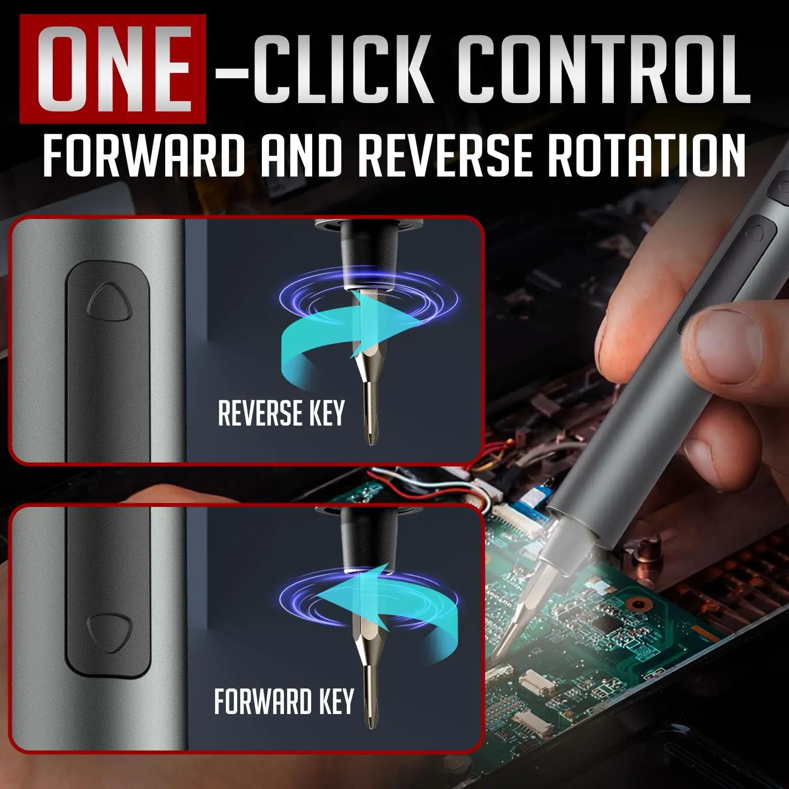 75 in 1 Precision Electric Screwdriver Set Cordless Magnetic Repair Tool Box with LED Light for PC iPhone Camera Watch Glasses - Image 4