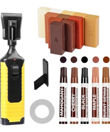 Wood Floor DIY Household Laminate Repairing Kit Floor Repairs Set Board Repairs Kit WoodenFloor Scratches Nail Hole Filler Tool