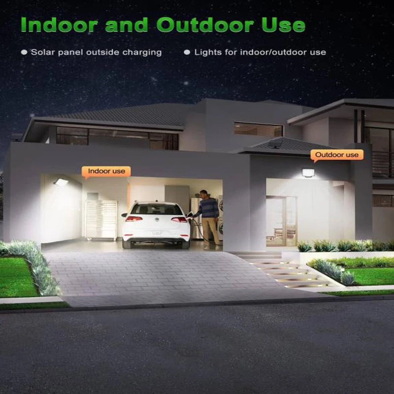 Solar Outdoor Lights - LED Motion Sensor Light with Remote Waterproof Security Flood Light for Patio Garage Porch Yard - Image 5