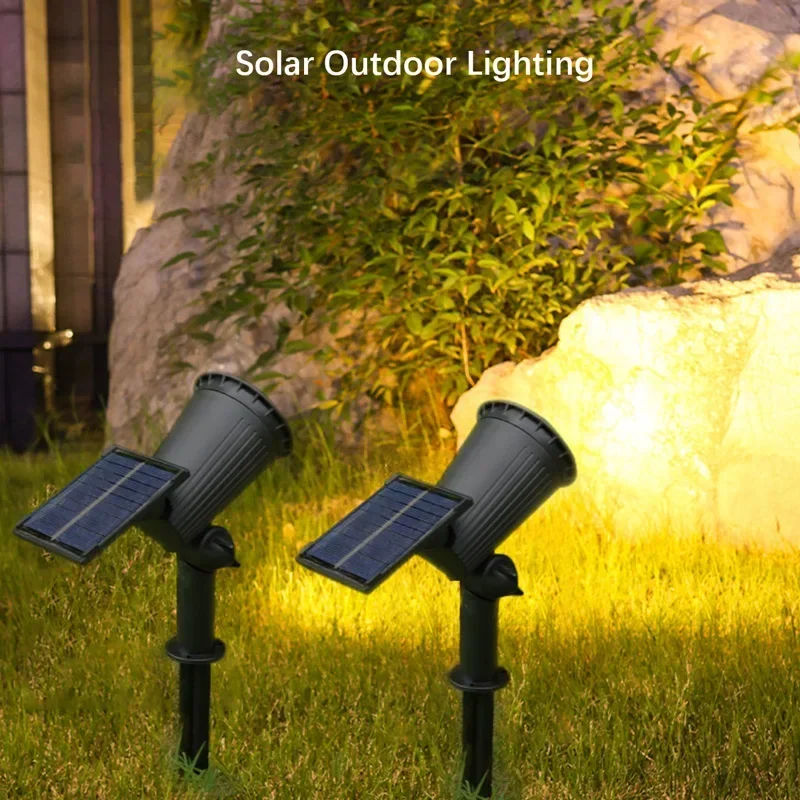 9 LEDs Solar Spotlights Outdoor IP65 Waterproof Spot Lights Brightness Adjustable for Garden Backyard Driveway Patio Decor - Image 4