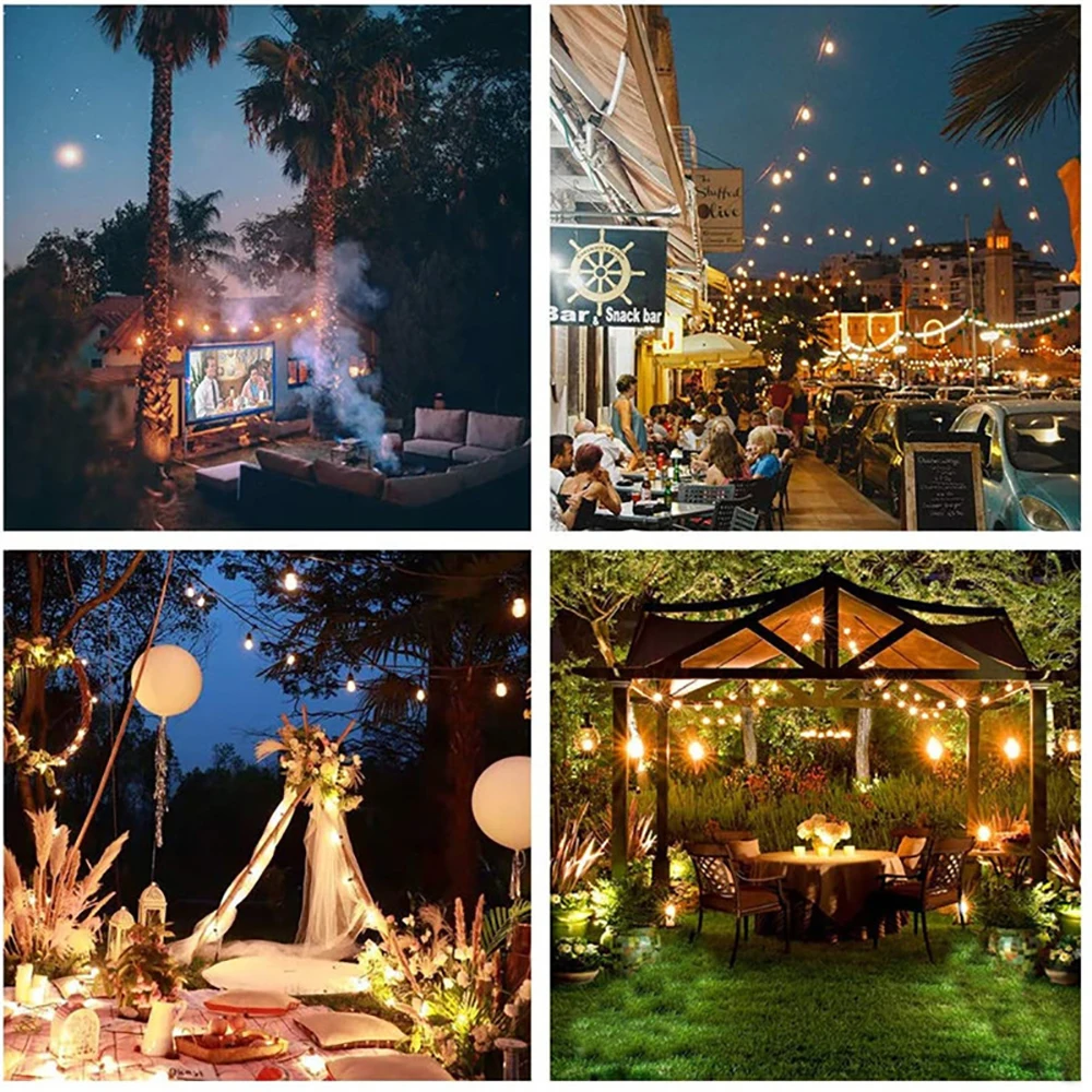 Solar G40 Outdoor String Lights with Remote Controls LED Shatterproof Globe Bulb IP65 Waterproof Patio Light for Garden Decor - Image 5