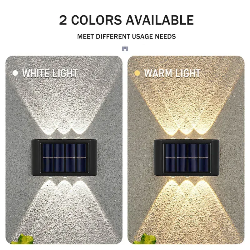 Solar Wall Lamp Outdoor Waterproof Solar Powered Light UP and Down Illuminate Home Garden Yard Decoration Outside Sunlights - Image 4