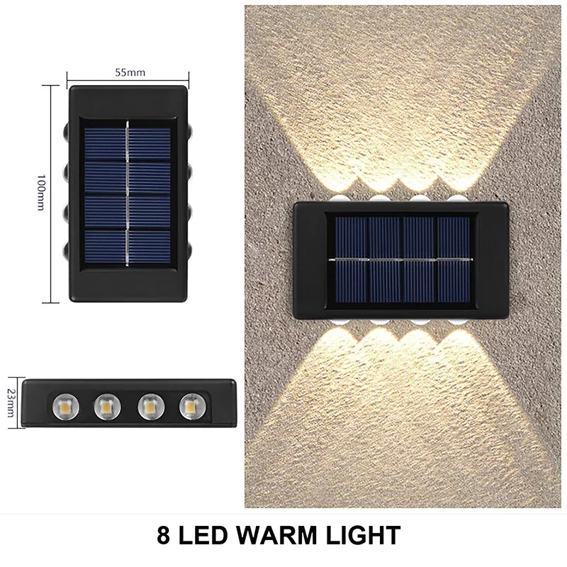 Solar Wall Lamp Outdoor Waterproof Solar Powered Light UP and Down Illuminate Home Garden Yard Decoration Outside Sunlights - Image 6