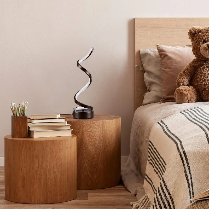 Classic Creative Spiral LED Table Lamp, Modern Minimalist Dimmable Spiral Table Lamp, Adjustable Arm, Soft Light, Multifunction - Image 5