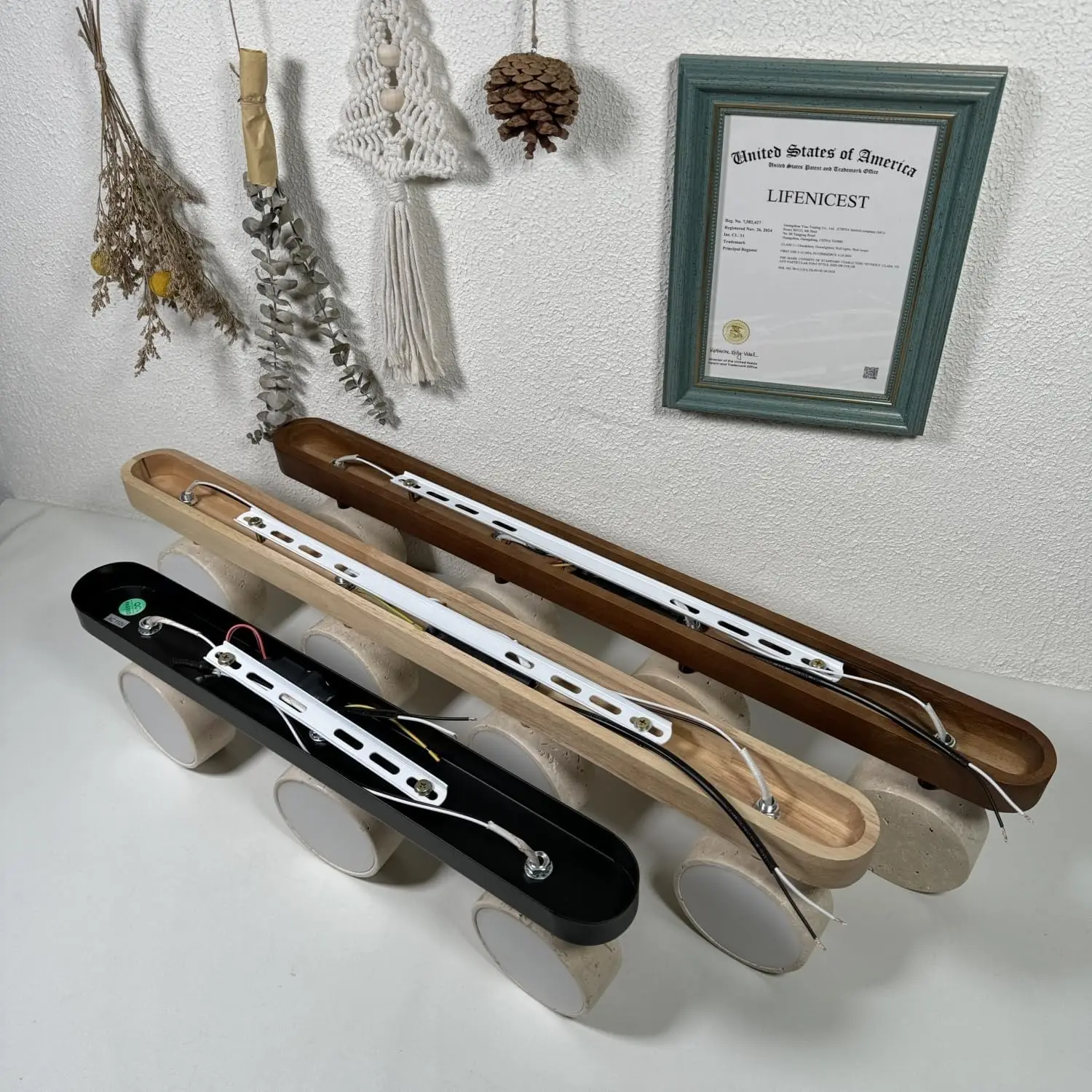 Spanish Natural Limestone Double-sided Wall Lamp Creative Circular LED Rotatable Lamp Bathroom Vanity Mirror Front Lamp - Image 6