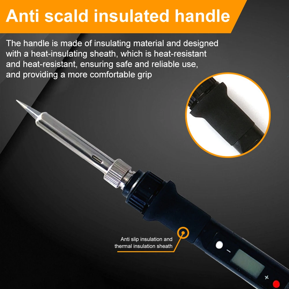 80W Electric Soldering Iron Adjustable Temperature Digital Display Electronic Welding Repair Tools With Solder Tin Iron Tips - Image 4