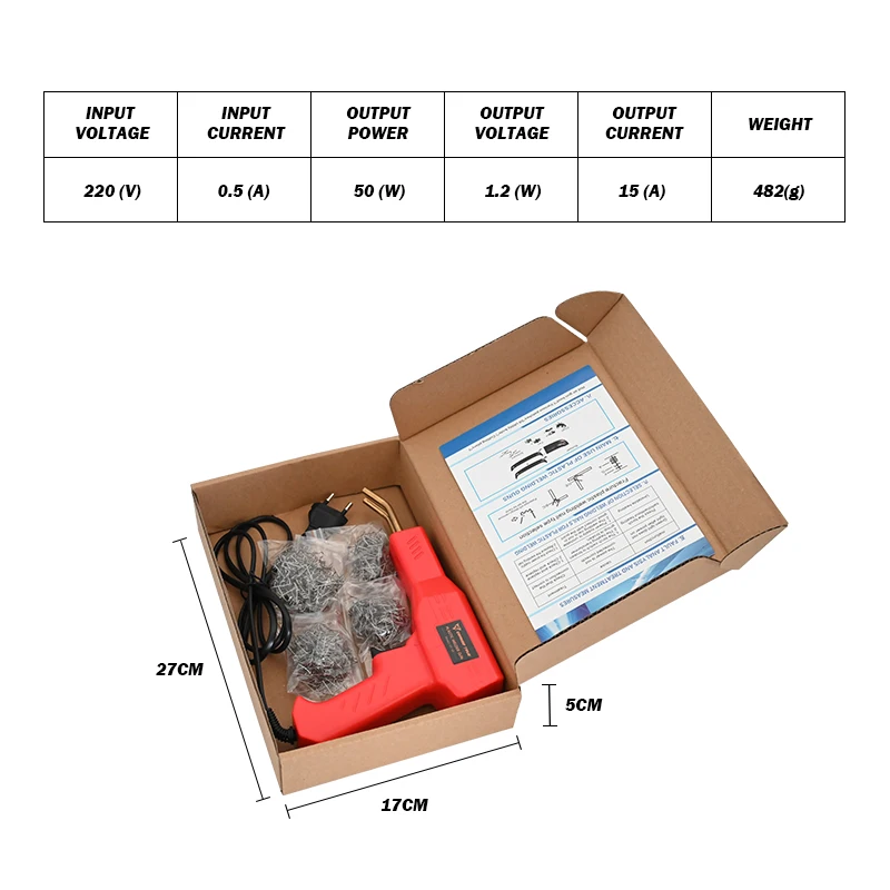 50W Handy Plastics Welders Garage Tools Hot Staplers Machine Staple PVC Repairing Machine Car Bumper Repairing Welding Tool - Image 3