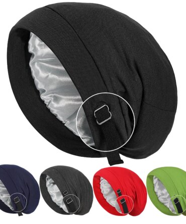 Unisex Double Layer Adjustable Sleeping Cap for Women Men Elastic Hijab Hat Beanie Bonnet Muslim Bandana