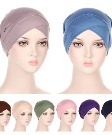 Bandana Headwear Bonnet Indian Inner Hijabs Sleep Cap Head Wrap Turban Hat