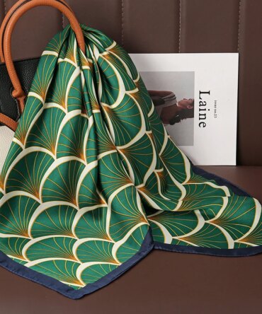 Luxury Print Satin Silk Square Scarf for Women Shawl Hijab Neckerchief Female Hair Ribbon Headband Fashion Wrap Bandana 2023 New