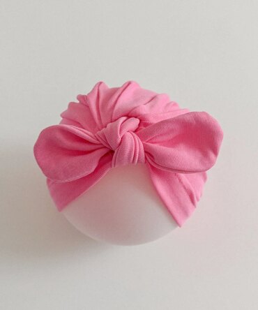 Solid Color Baby Turban Cap Pure Cotton Newborn Elastic Bandana Headband Beanie Big Bow Infant Indian Hat Kids Hair Accessories
