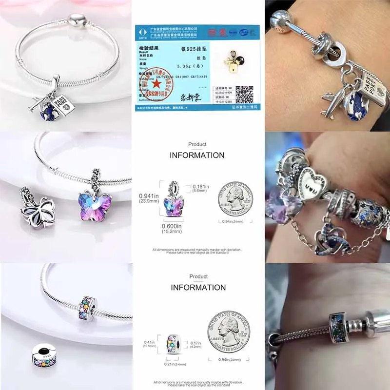 2025 Hot Elk Dinosaur Luminous Firefly Dangle Charm Flower Beads Sale 925 Sterling Silver Fit Bangle Bracelet DIY Jewelry Charms - Image 6