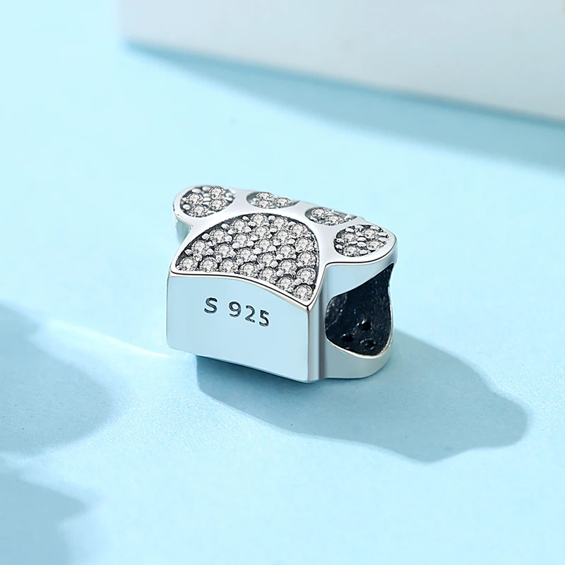Original 925 Sterling Silver Charms Love Pets Dog Cat Paw Print Pendant Beads Fit Brand Bracelets Necklaces Women DIY Jewelry - Image 3