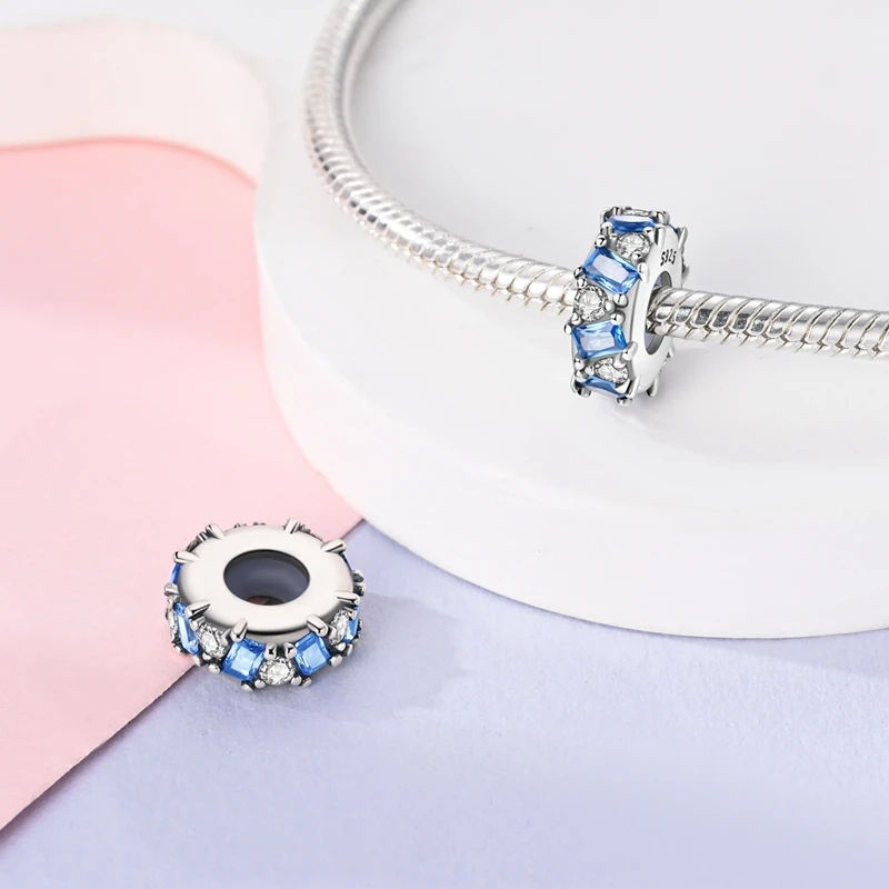 100% 925 Sterling Silver Spider Butterfly Square Zircon Positioning Charms Beads Fit 3mm Original Bracelets DIY Jewelry Making - Image 4