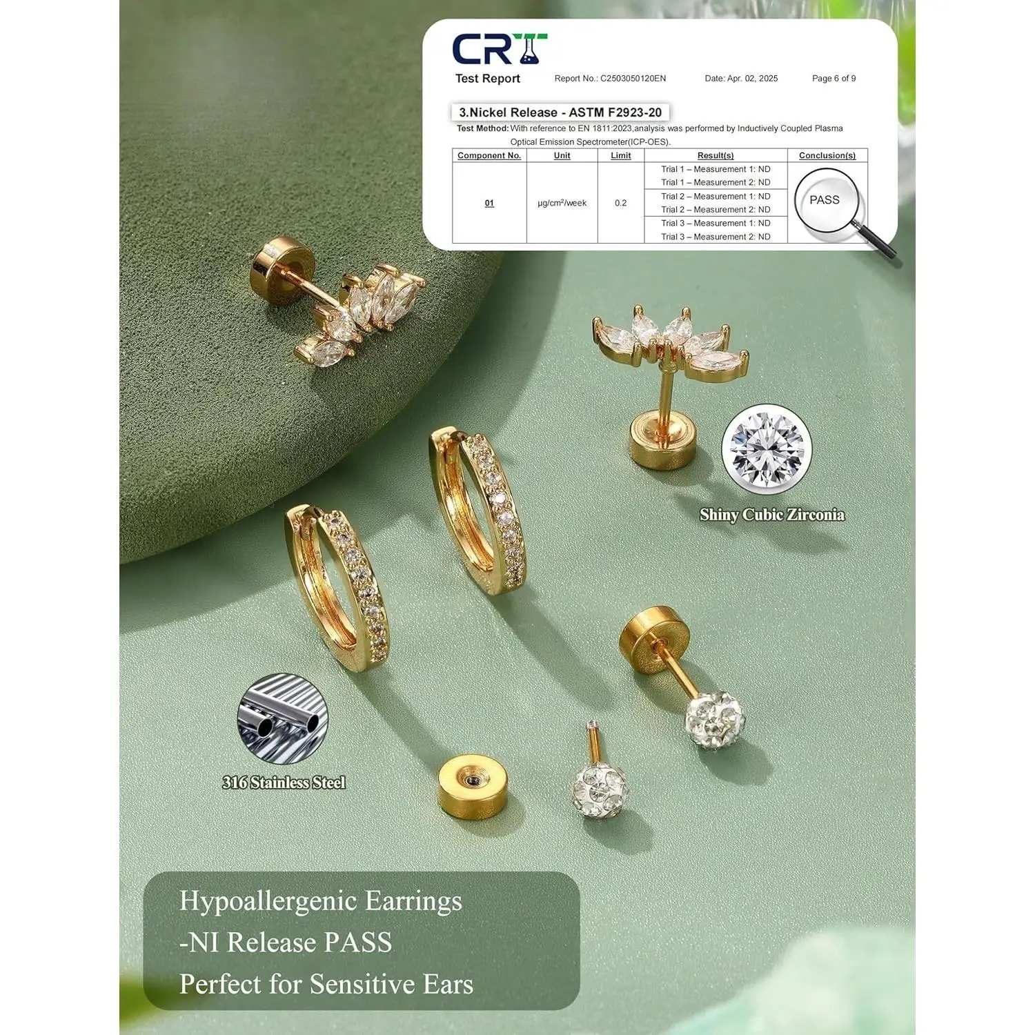 11 Pairs Flat Back Earrings for Women-20G Surgical Stainless Steel Stud Hoop Earring Set Tragus Helix Piercing Jewelry - Image 4