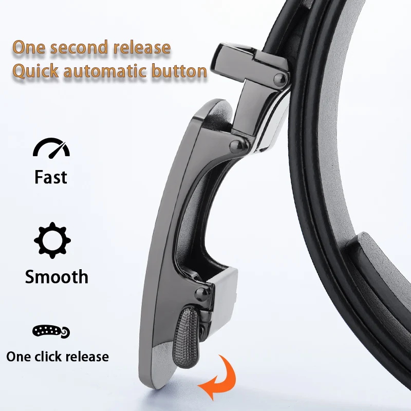 Men Belt Genuine Leather belt for men Alloy buckle ratchet belts Men Designer Belt Automatic belts - Image 6