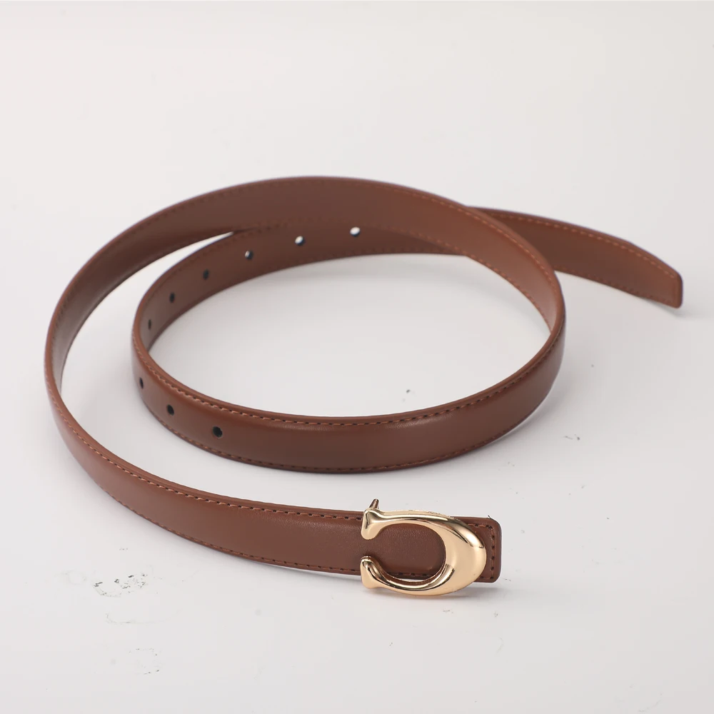 New Soft C-type Smooth Buckle Belt Business Versatile Casual Belt Fashion Women's Clothing Accessories Wholesale - Image 5