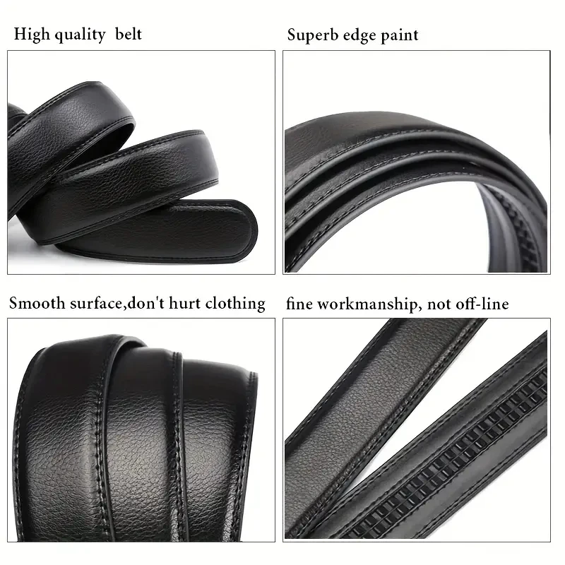 Men's Fashionable Automatic Buckle genuine Leather Business Belt Comfortable and Durable - Image 3