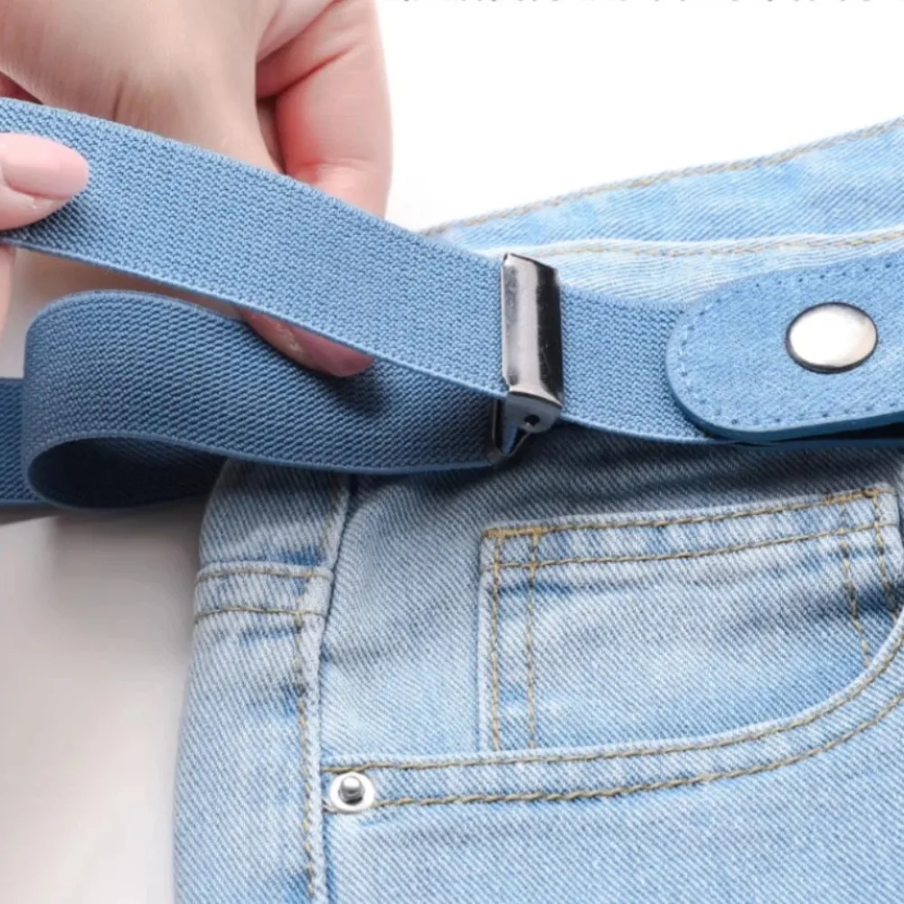 Adjustable Stretch Belt No Buckle Invisible Belt for Women Men Jeans Easy Wear Unisex Elastic Waistband designer belt - Image 4