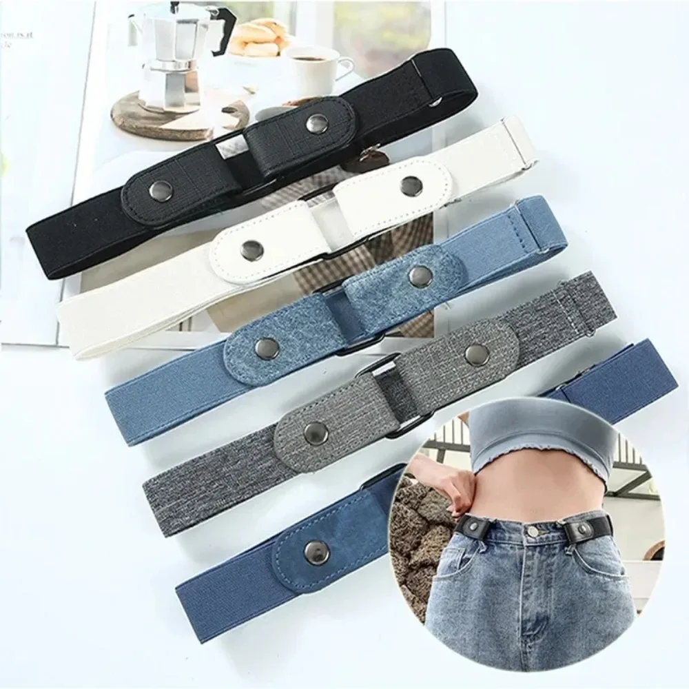 Adjustable Stretch Belt No Buckle Invisible Belt for Women Men Jeans Easy Wear Unisex Elastic Waistband designer belt - Image 3