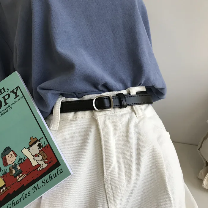 Men Belt Casual Simple Perforated Women'S Belt Paired With Jeans Men'S Belt Pu Leather Belt - Image 3