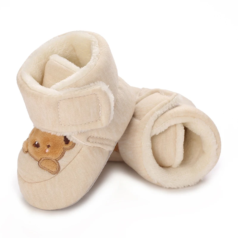 Winter Newborn Boys and Girls Cute Cartoon Cotton Shoes with Soft Sole and Warm Boots Preschool Walking Shoes Winter Newborn - Image 4