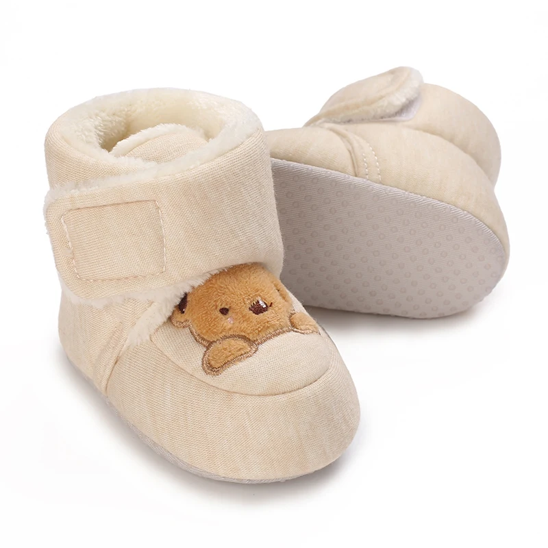 Winter Newborn Boys and Girls Cute Cartoon Cotton Shoes with Soft Sole and Warm Boots Preschool Walking Shoes Winter Newborn - Image 3