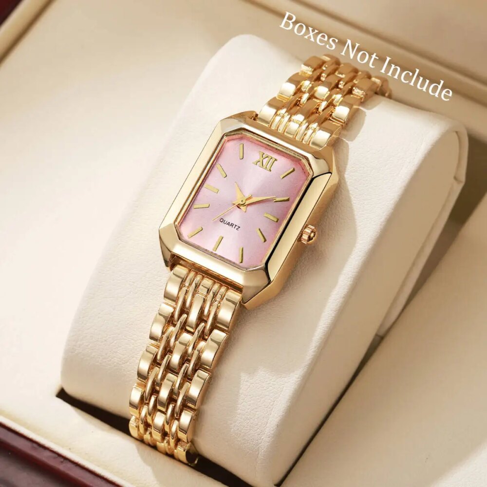 Elegant Rectangle Women Watches Fashion Analog Quartz Wristwatches Reloj Mujer Girls Clock Gift(Without Box)