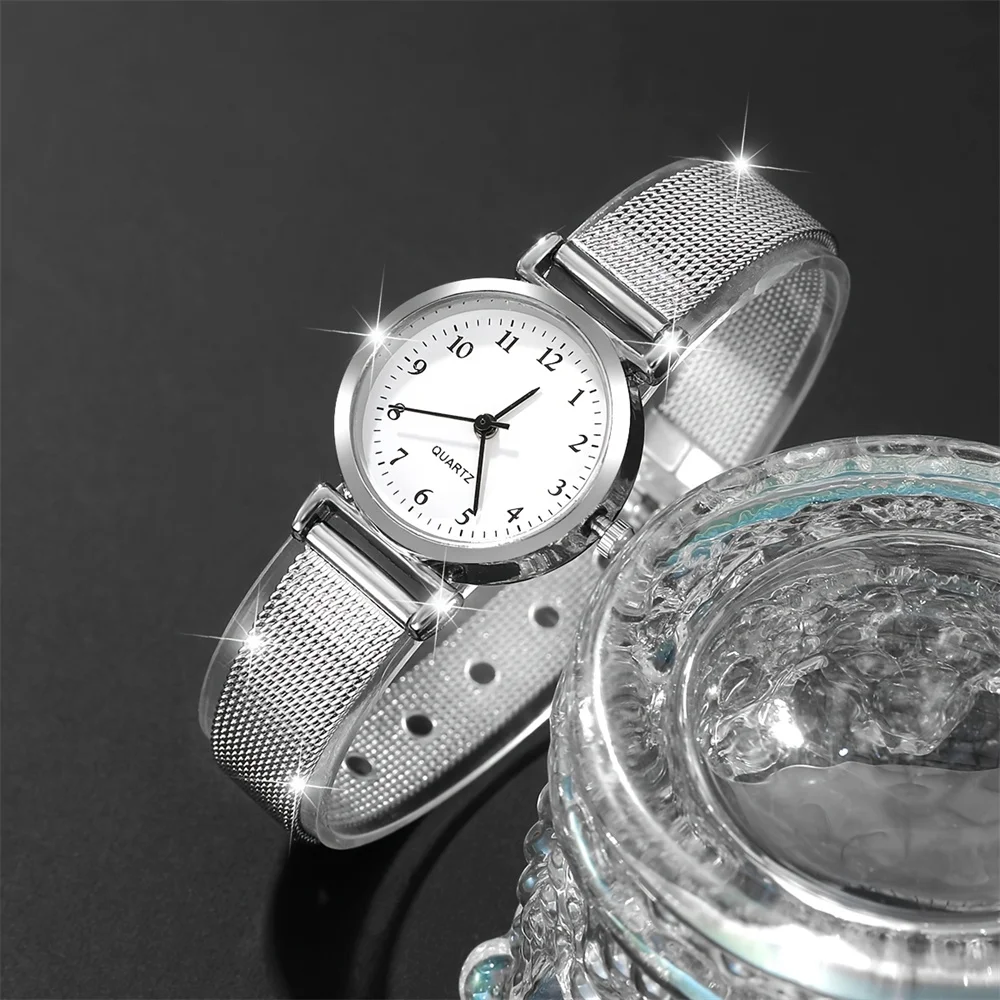Women Fashion Watch Casual Bracelet Watches Set Ladies Simple Dial Quartz Wristwatches Dress Clock Montre Femme - Image 3