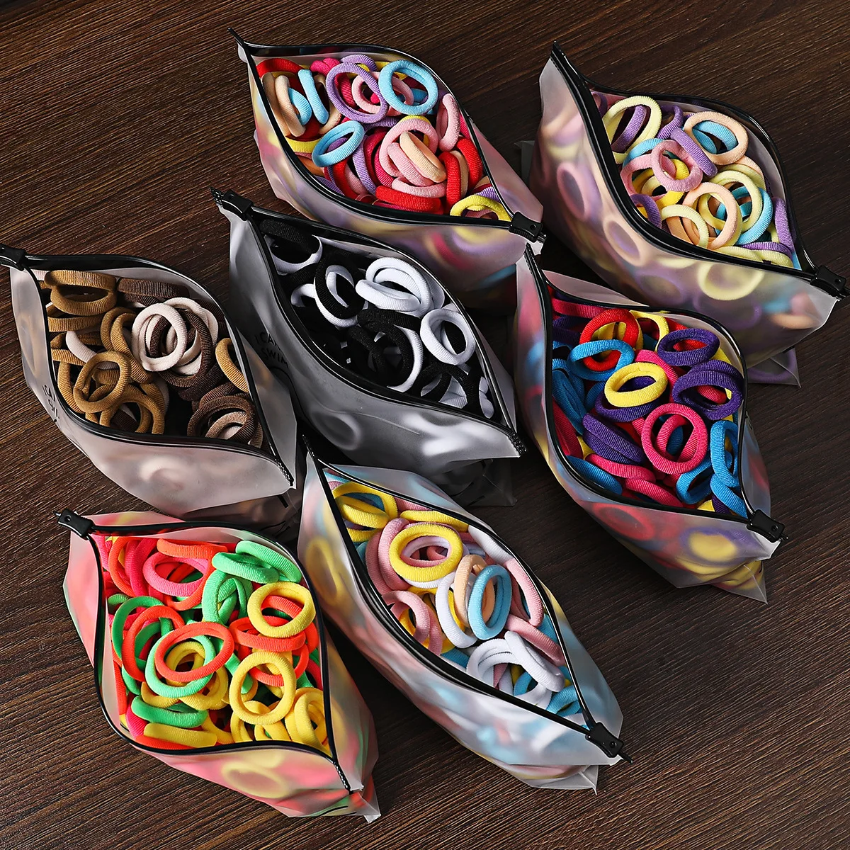 50/100Pcs Hair Bands for Children Colorful Nylon Scrunchie Hair Ties Rubber Band Kids Elastic Hair Leagues Girl Hair Accessories - Image 2