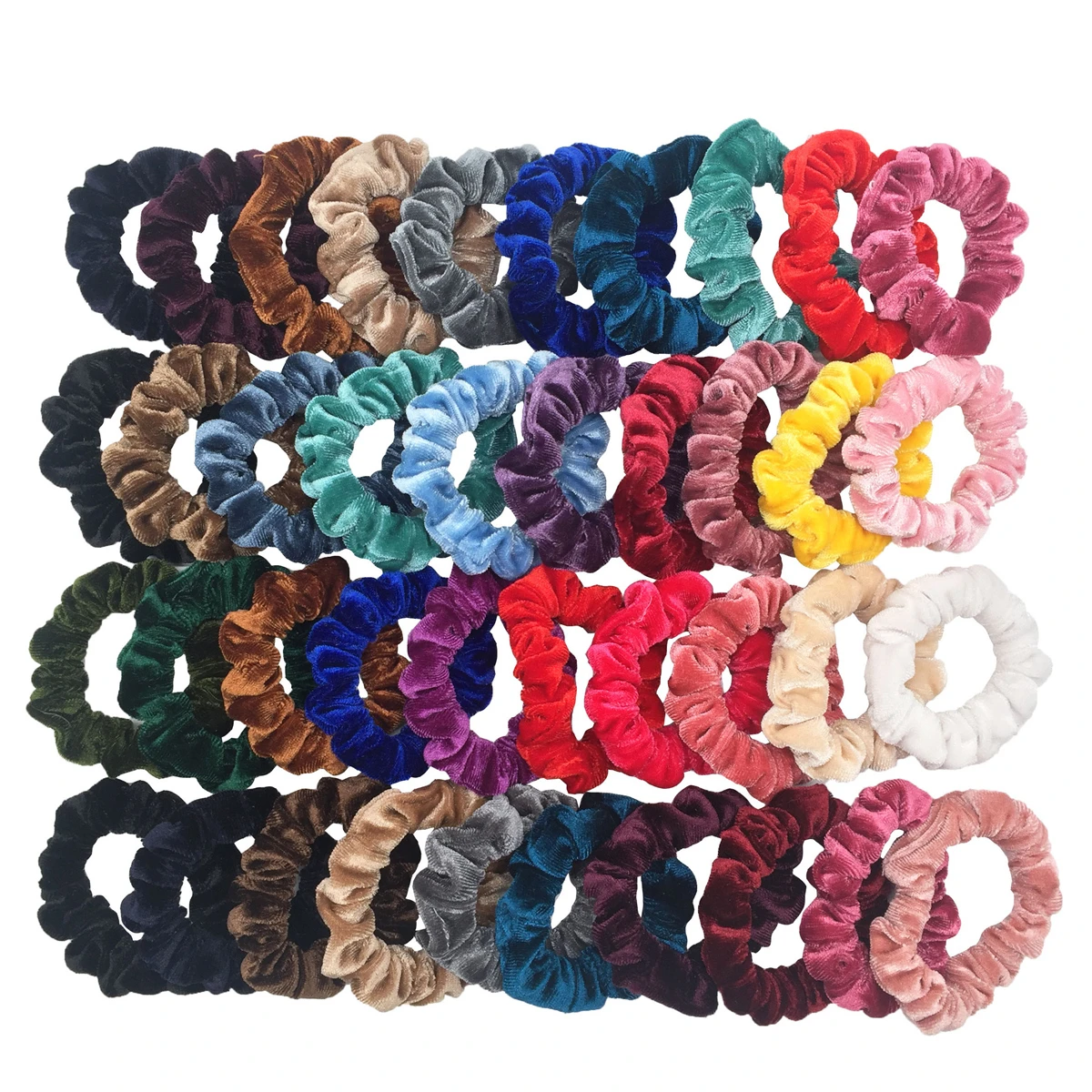 10pcs/pack Women Colorful Velvet Scrunchies Elastic Hair Bands Solid Color Hair Ties Ponytail Holder Accessories Fabric Leopard - Image 3