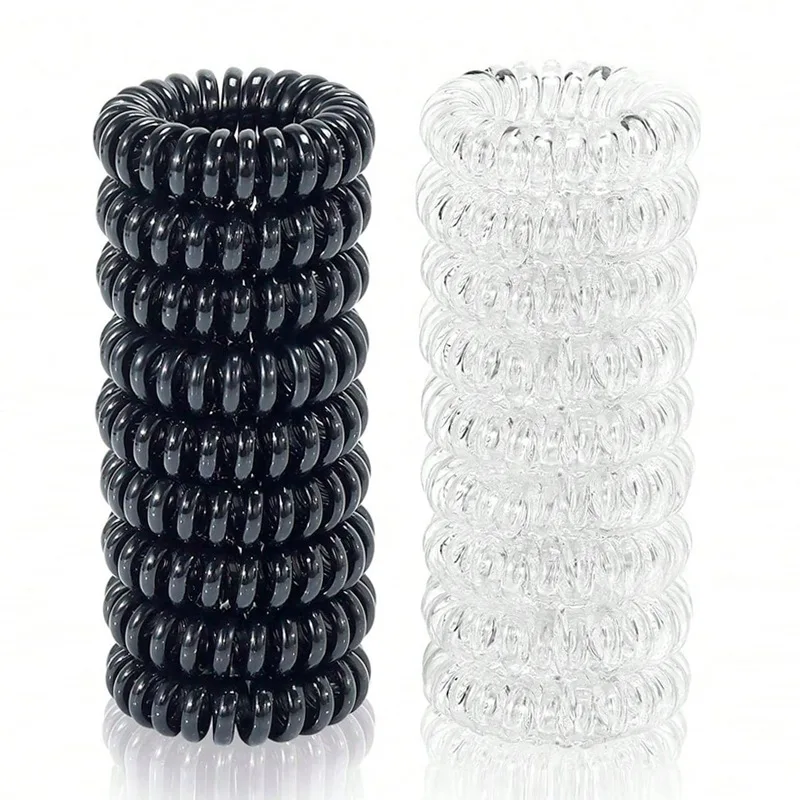 18pcs Telephone Wire Hair Bands Small Korean Large Autumn And Winter Thickened Without Trace Female Children Durable Tie Hair - Image 3