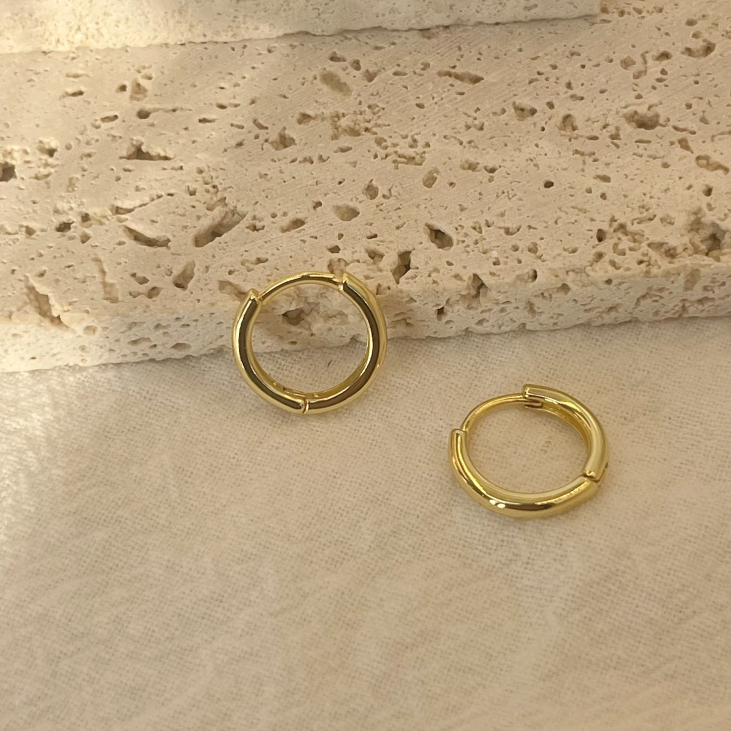 6-15mm Stainless Steel Earring Minimalist Classic Round Gold Color Earring for Women Men Tiny Huggie Hoop Rock Jewelry Gift - Image 3