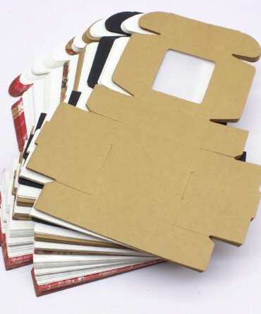 10Pcs Paper gifts package box 7.5x7.5x3cm white DIY Christmas window candy wedding favors jewelry party suppiles wrapping box