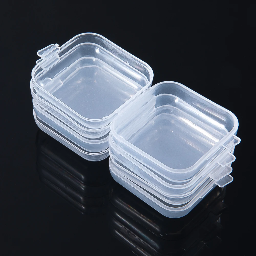5/20PCS Mini Plastic Storage Box Transparent Jewelry Storage Box Container Portable Earring Ring Earplugs Packaging Storage Case - Image 6