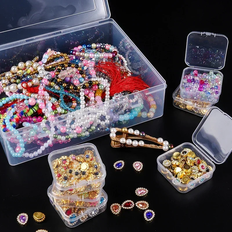Bead Organizer Box 30Pcs Small Clear Plastic Bead Storage Containers with Hinged Lid for Storage of Small Items Crafts Jewelry - Image 5