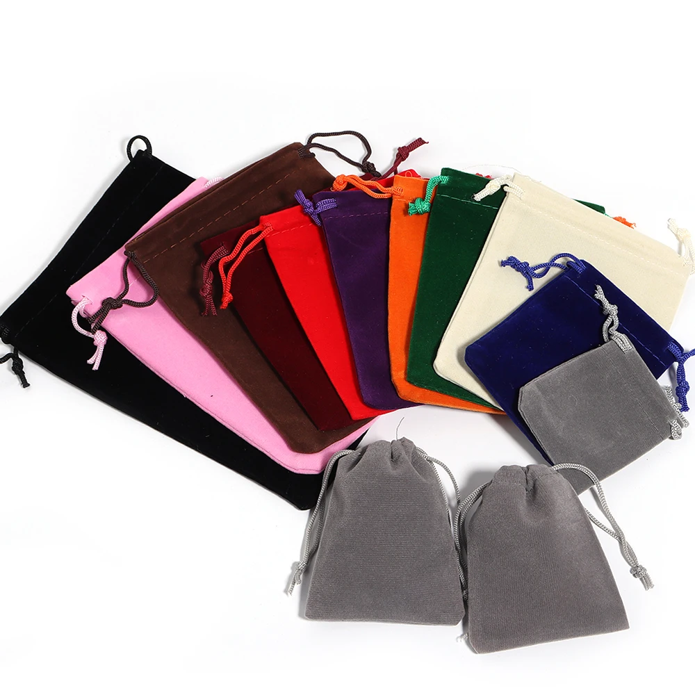 5-10pcs/lot Color Velvet Drawstring Bag Multi-size Packing Sachet for Jewelry Candy Storage Display Festival Gift Packing Pouch - Image 6