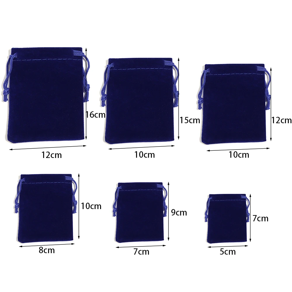 5-10pcs/lot Color Velvet Drawstring Bag Multi-size Packing Sachet for Jewelry Candy Storage Display Festival Gift Packing Pouch - Image 4