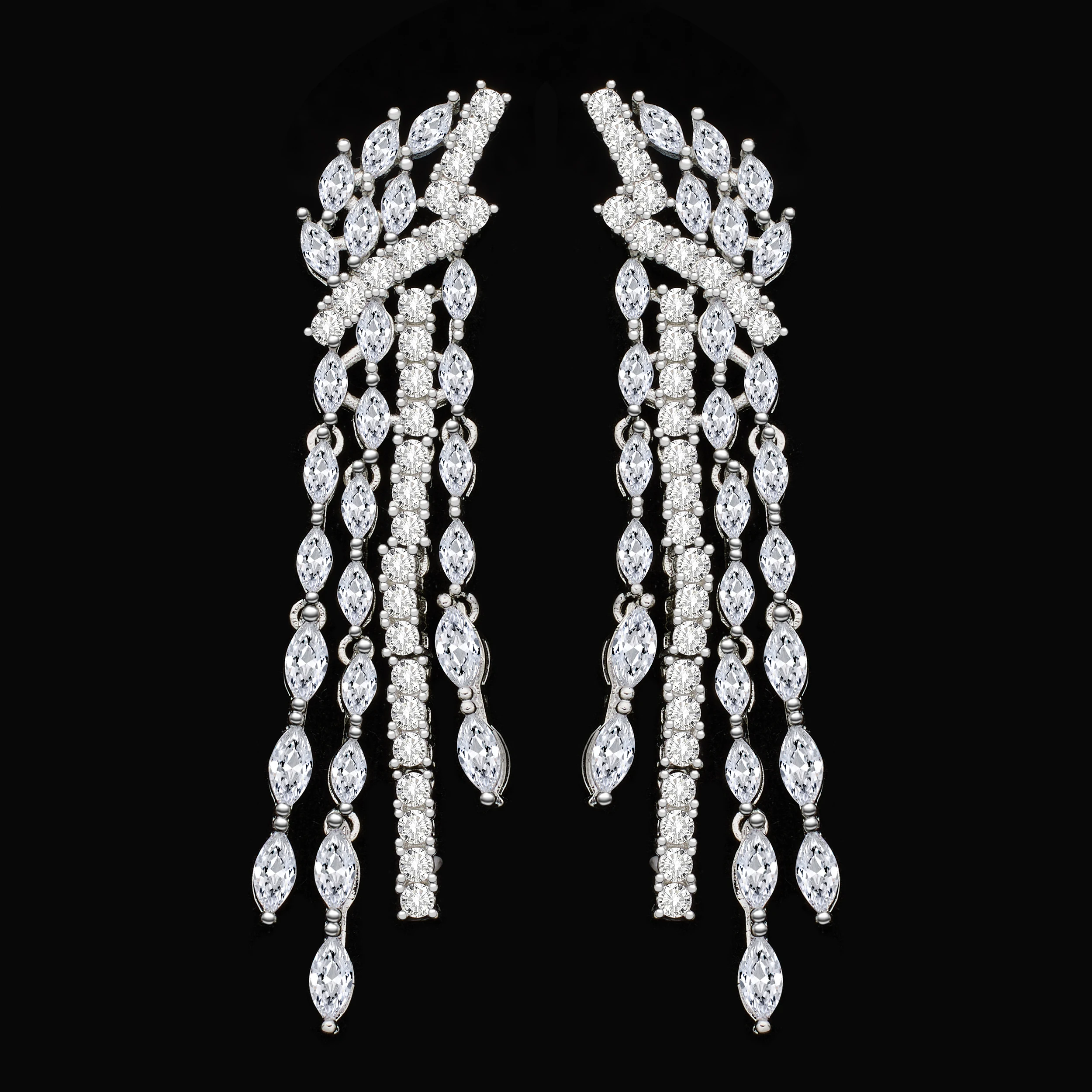 Nigeria Bridal Zirconia For Women Party Luxury Dubai Necklace Bracelet Earringa Rings CZ Crystal Wedding Jewelry Sets - Image 5