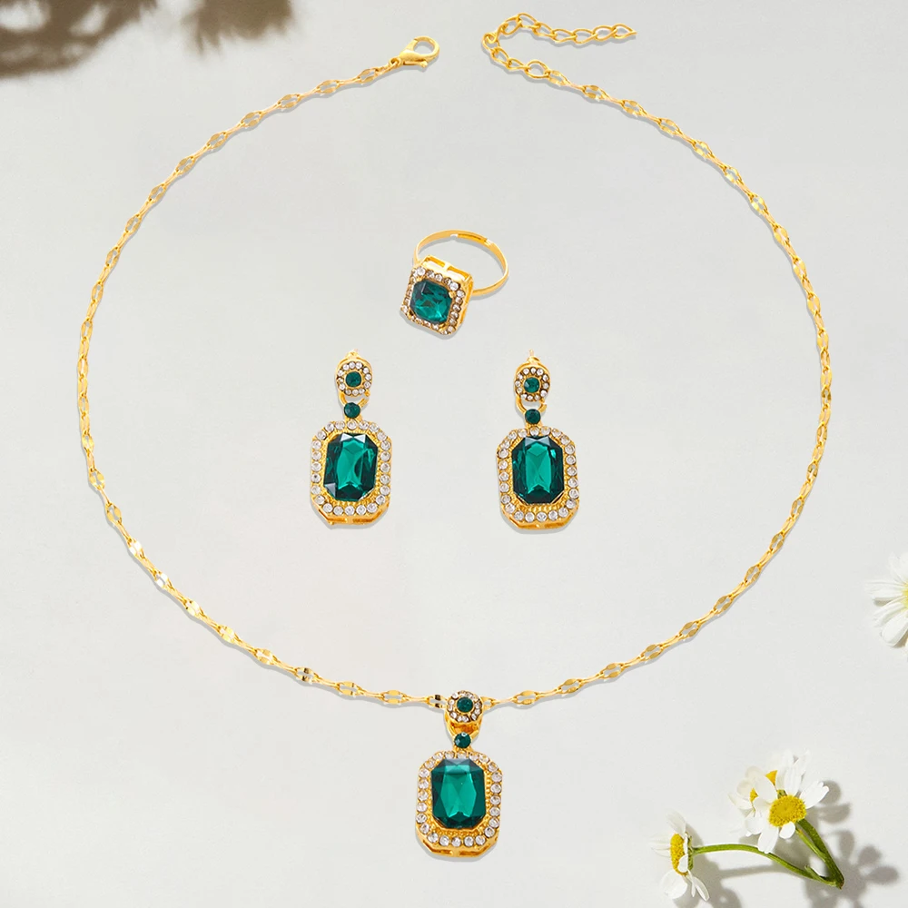 4-piece women's jewelry set, fashionable casual necklace bracelet earring set, suitable for daily wear, friend holiday gift - Image 6